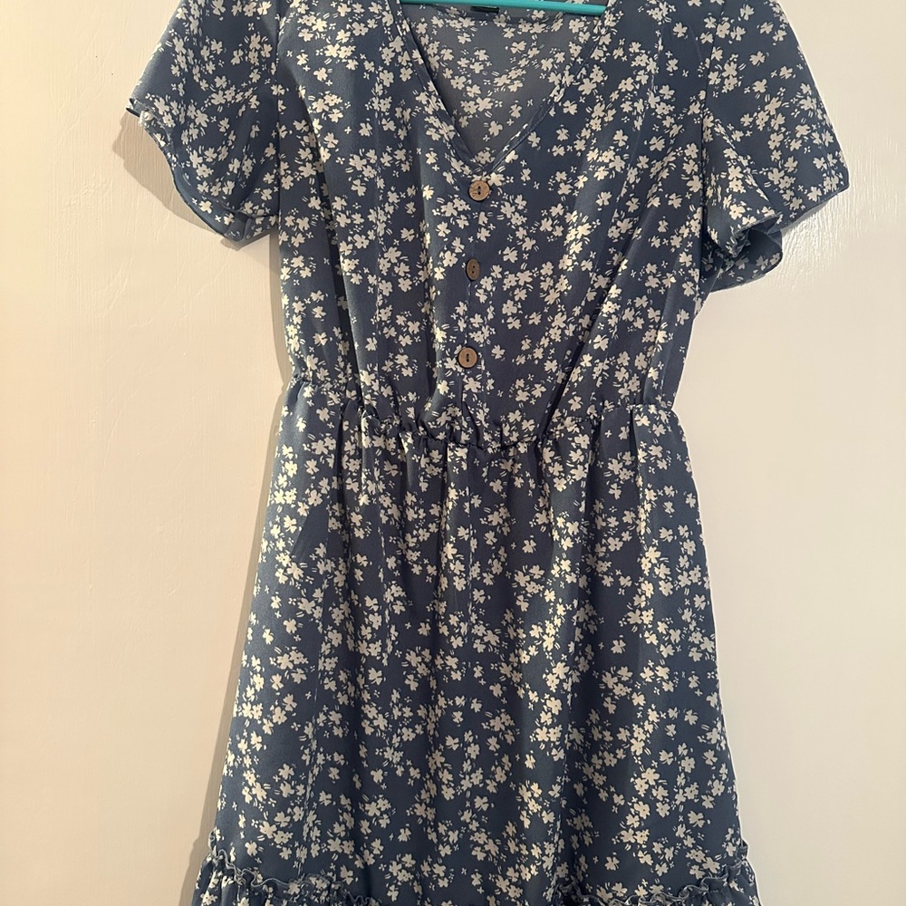 Floral Blue Dress